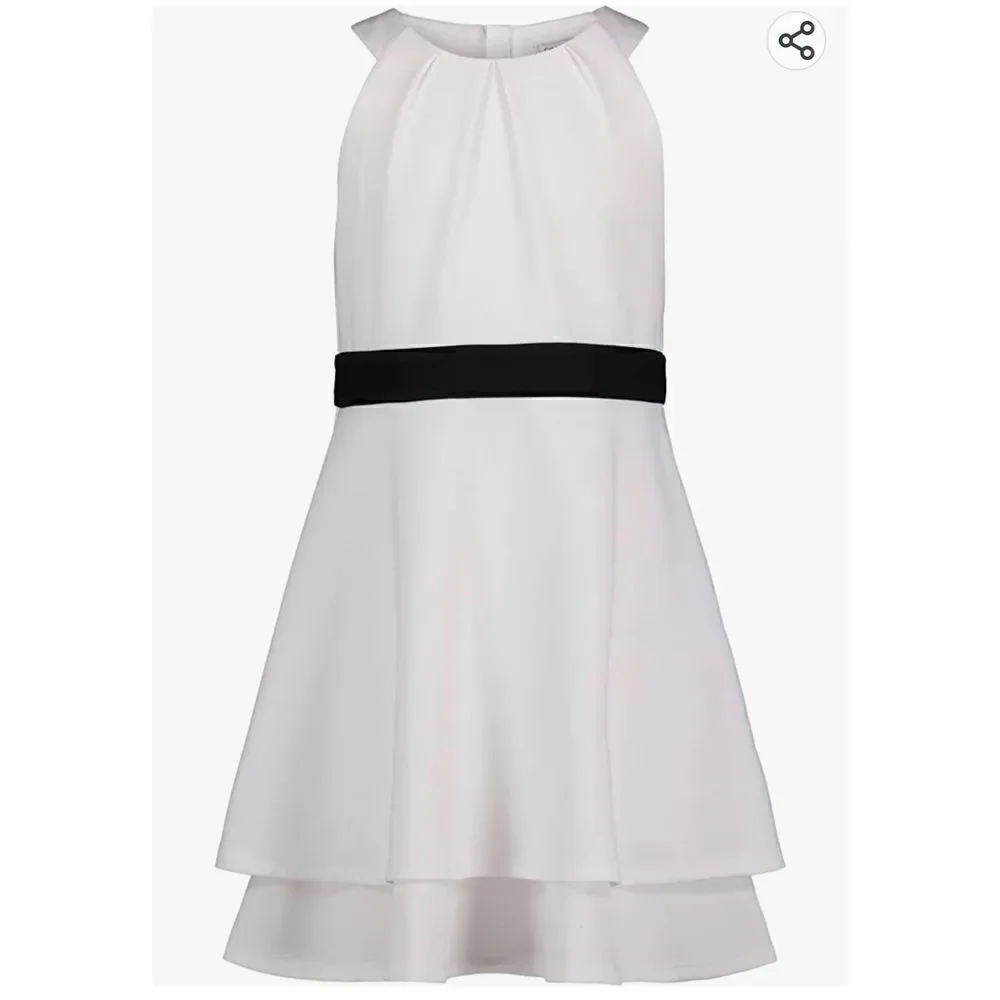 Calvin Klein Girls' Sleeveless Party Dress, Fit and Flare Silhouette